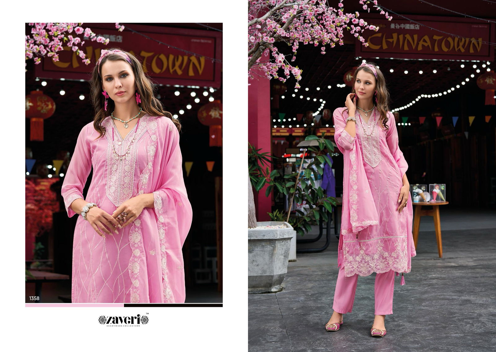 Ariana By Zaveri Organza Emboidery Readymade Suits Wholesalers In Delhi